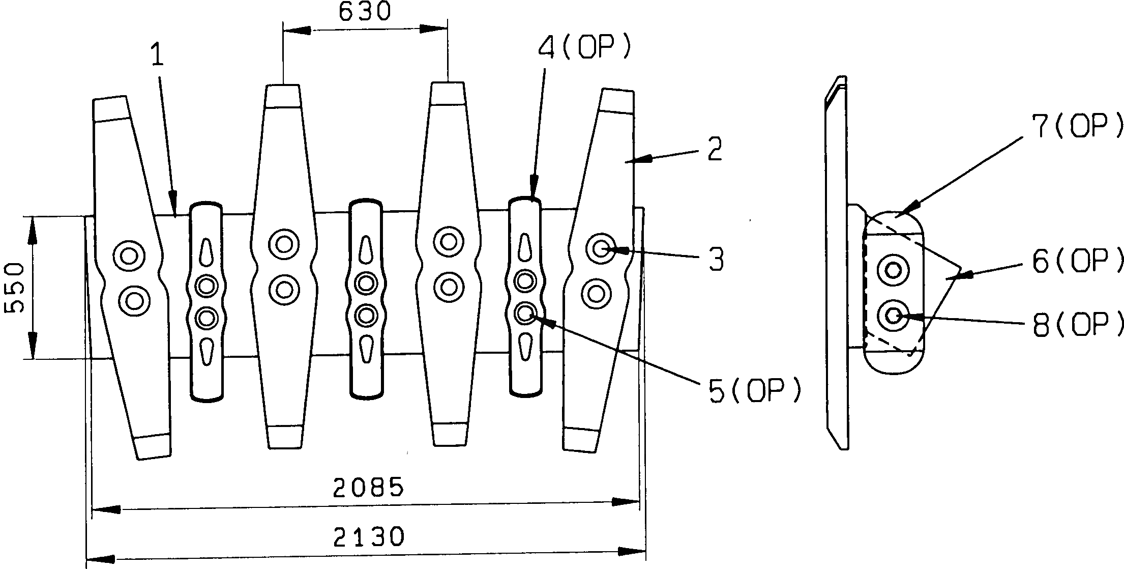 Болт(M68) PZKV035092 Komatsu