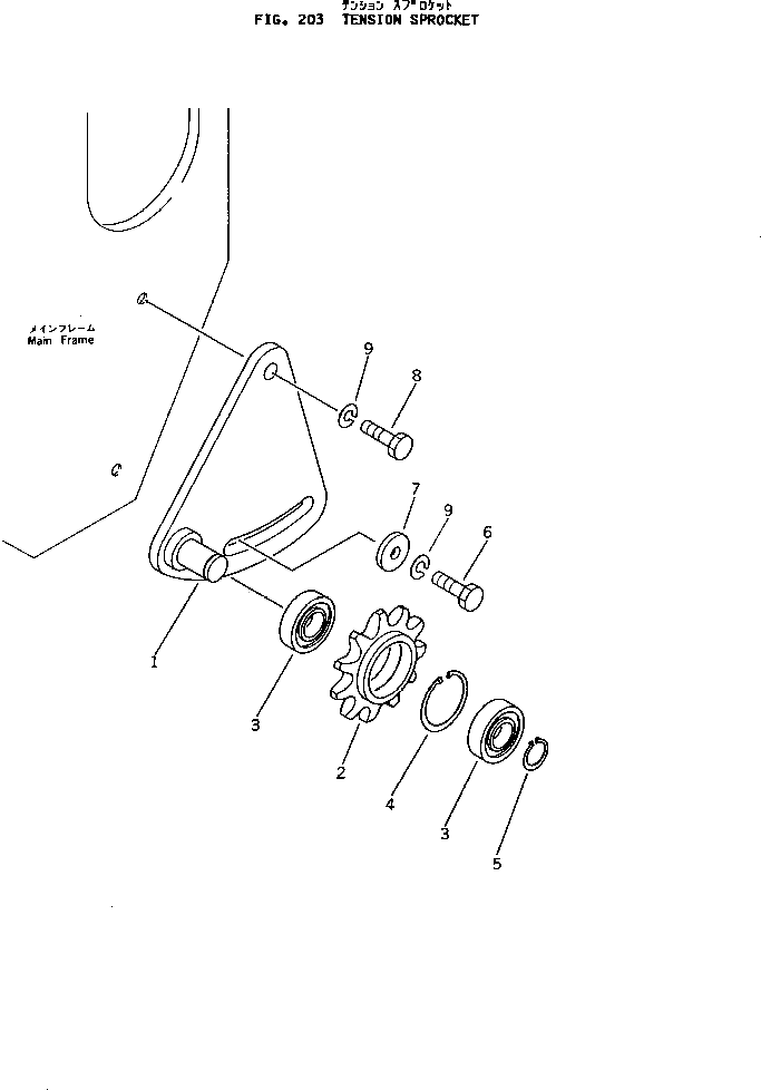 Ведущая звезда 266-30-44310 Komatsu
