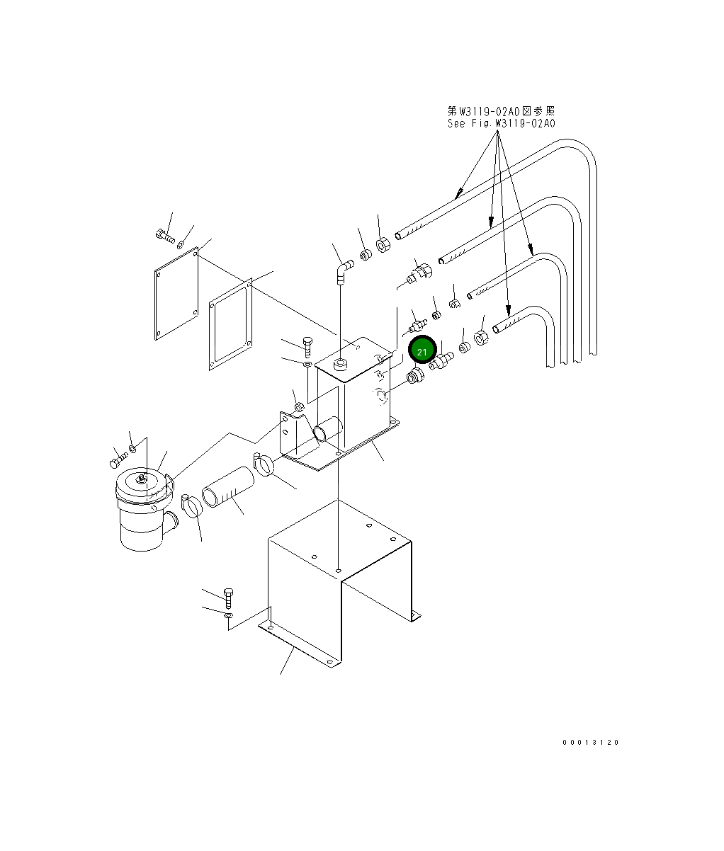Адаптер 07326-10603 Komatsu