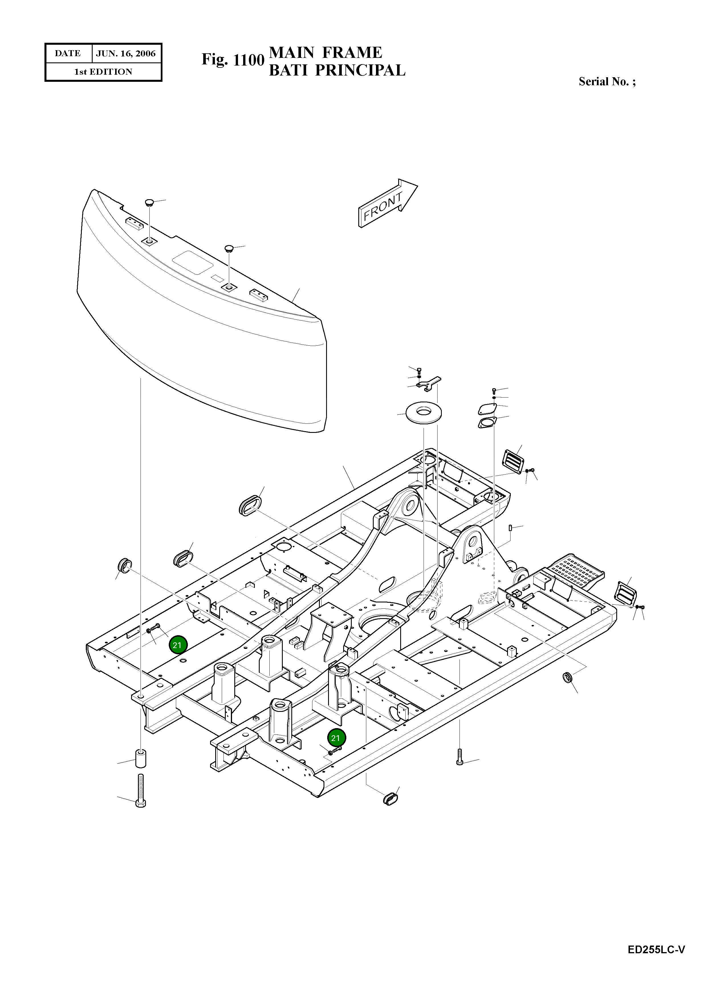 Болт M16X2.0X65 S0521966 Komatsu