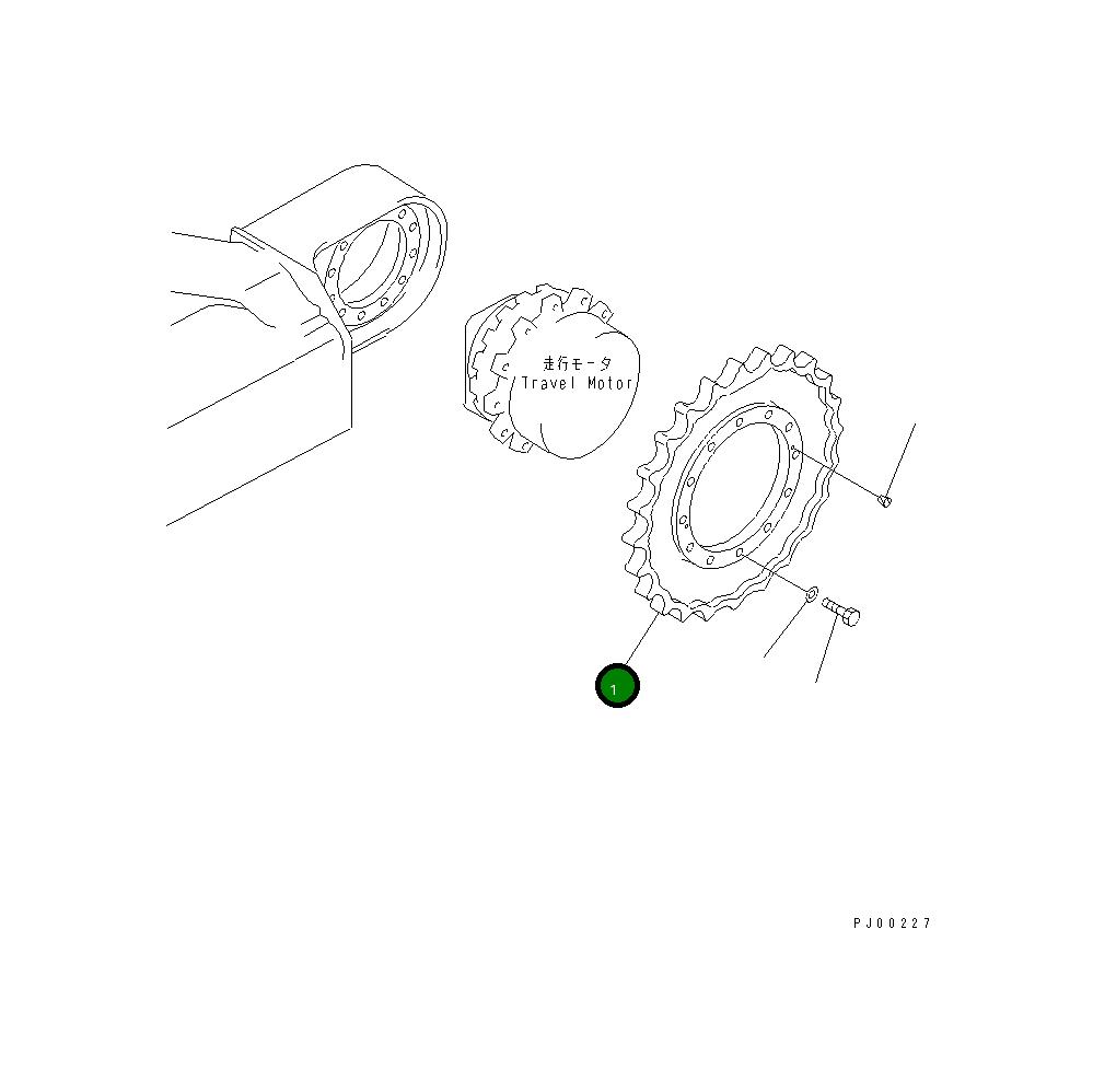 Ведущая звезда 20X-27-21110 Komatsu
