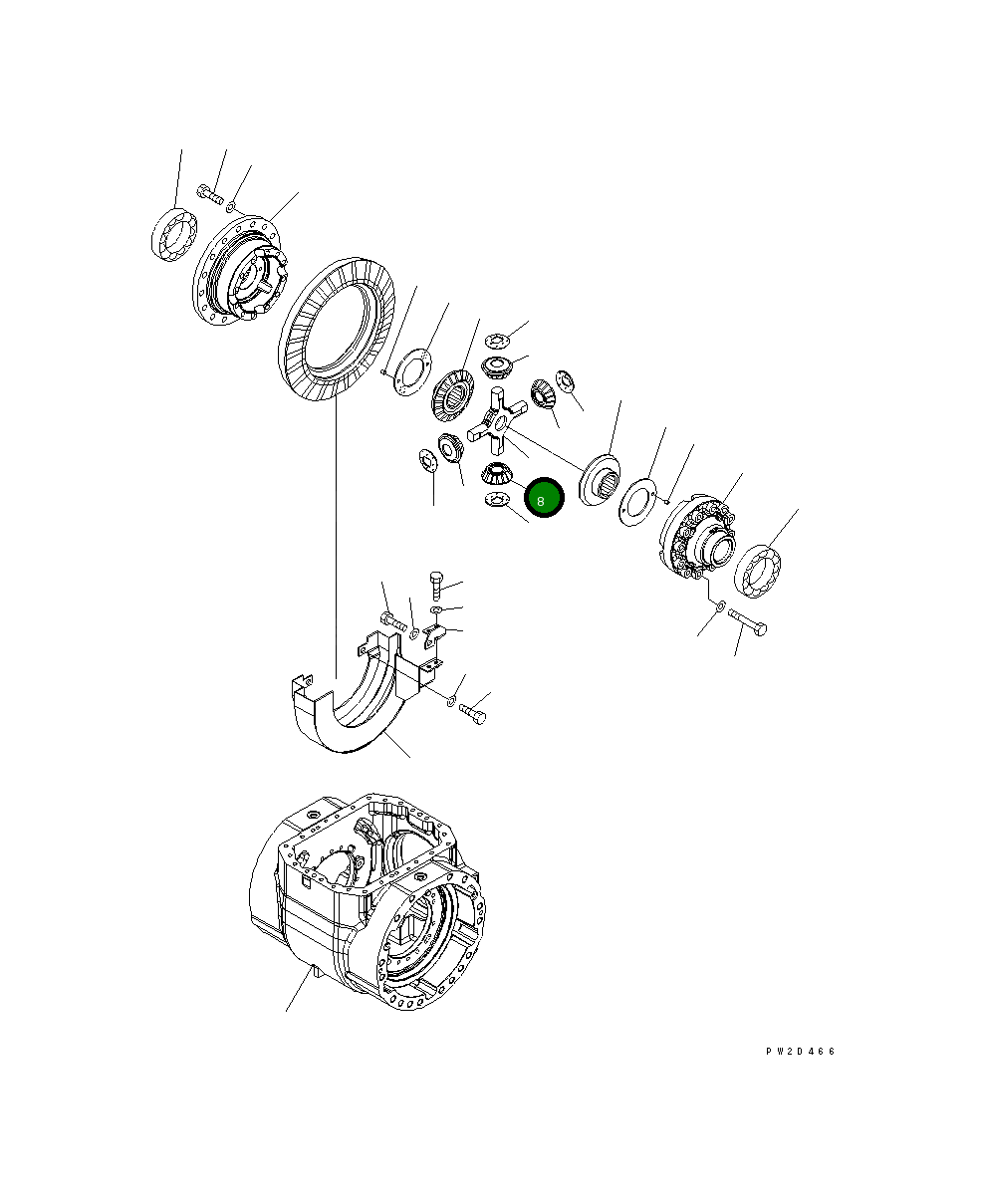 Вал 421-23-31411 Komatsu
