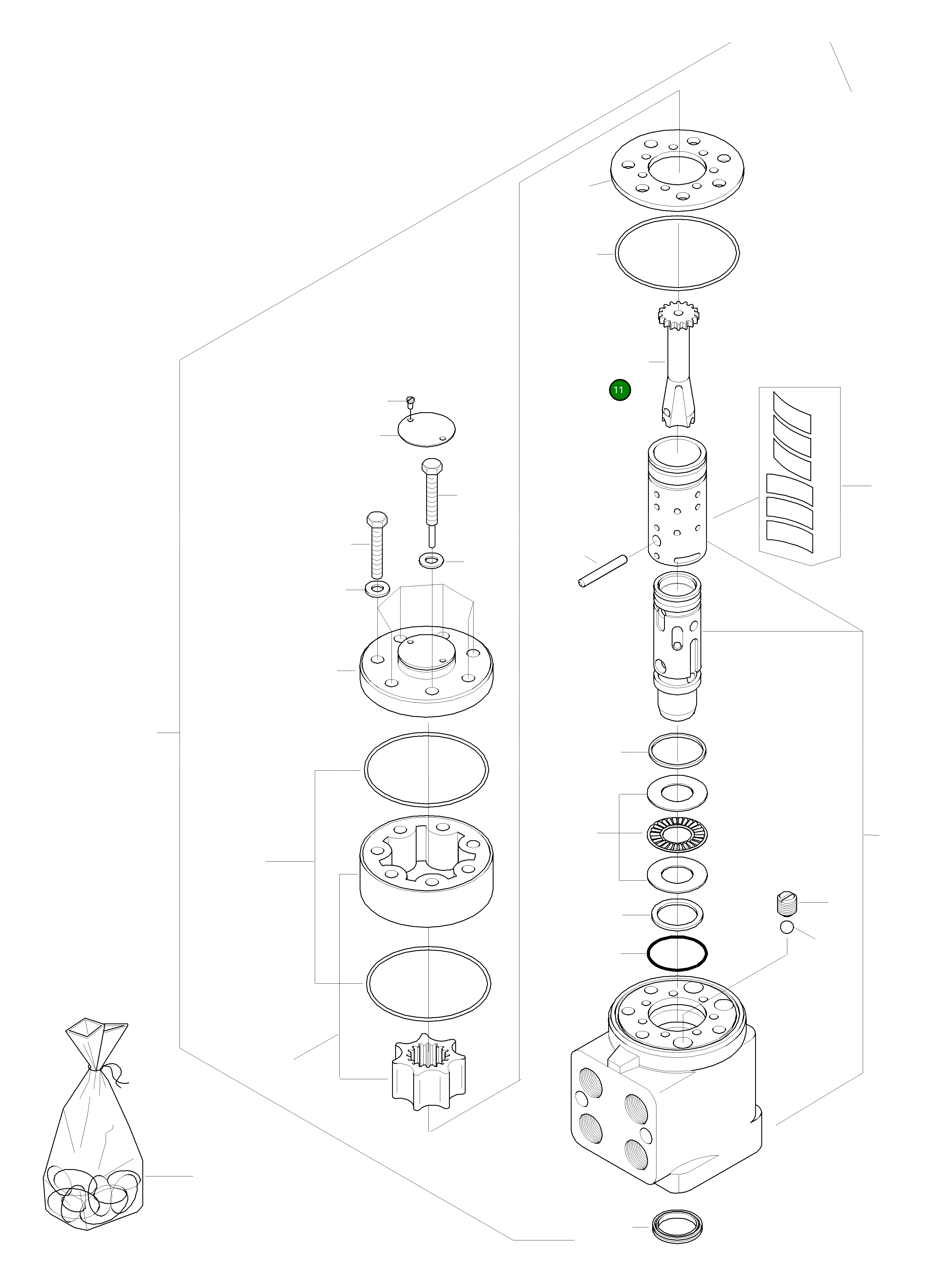 Вал 421-64-H0P09 Komatsu