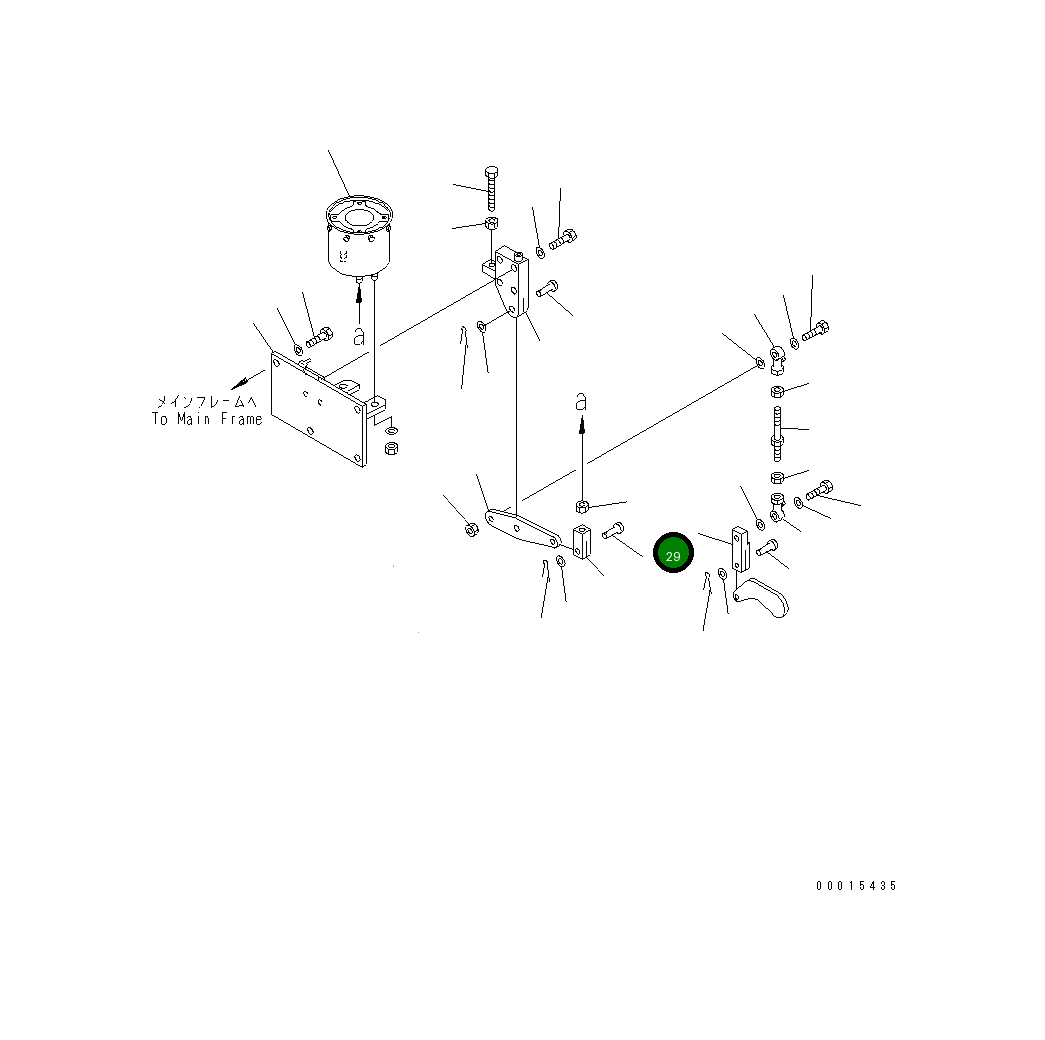 Вилка 23F-43-22440 Komatsu