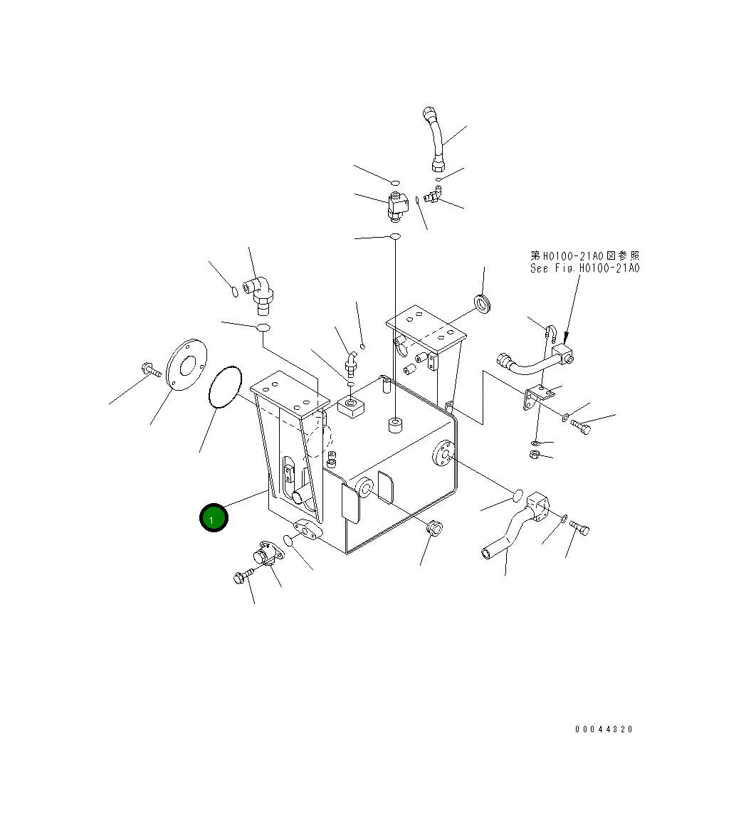 Бак 569-43-88610 Komatsu