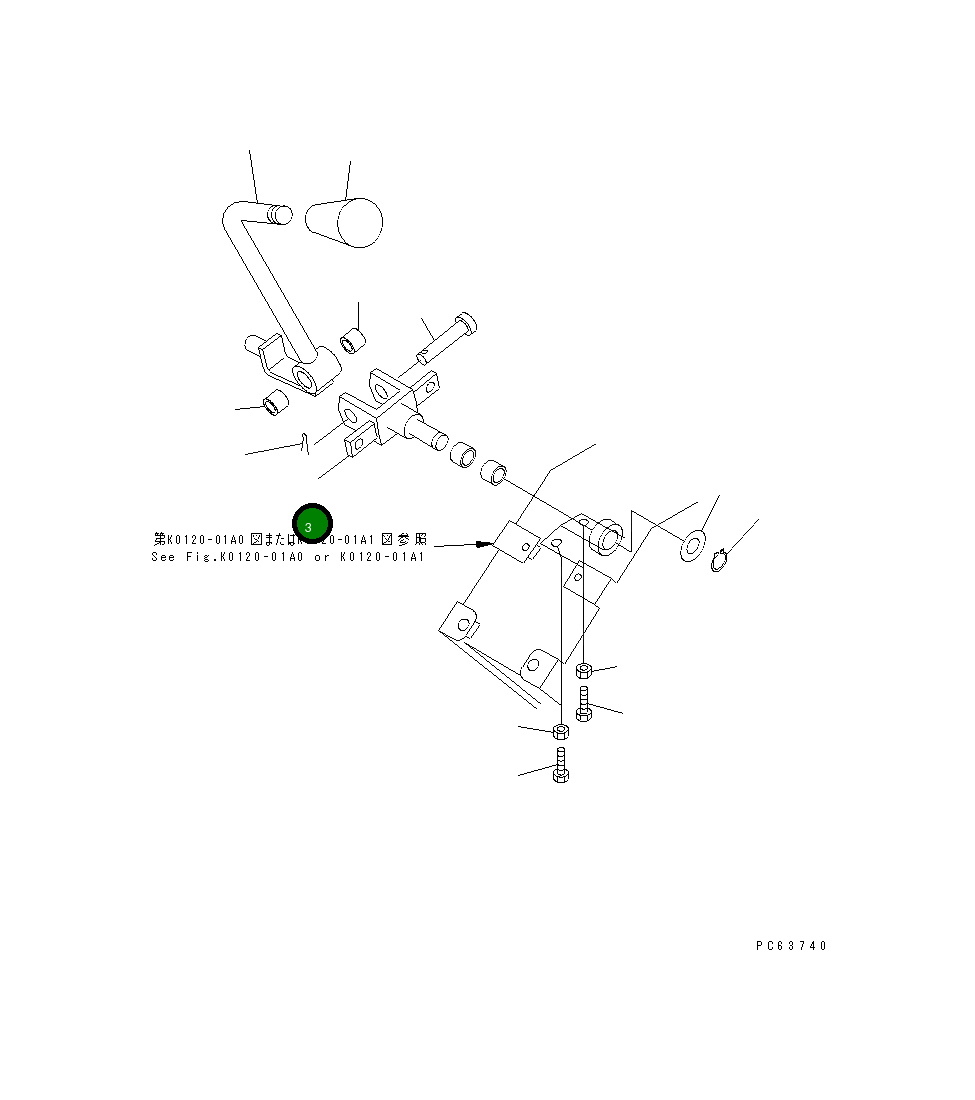 Вилка 20P-43-82740 Komatsu