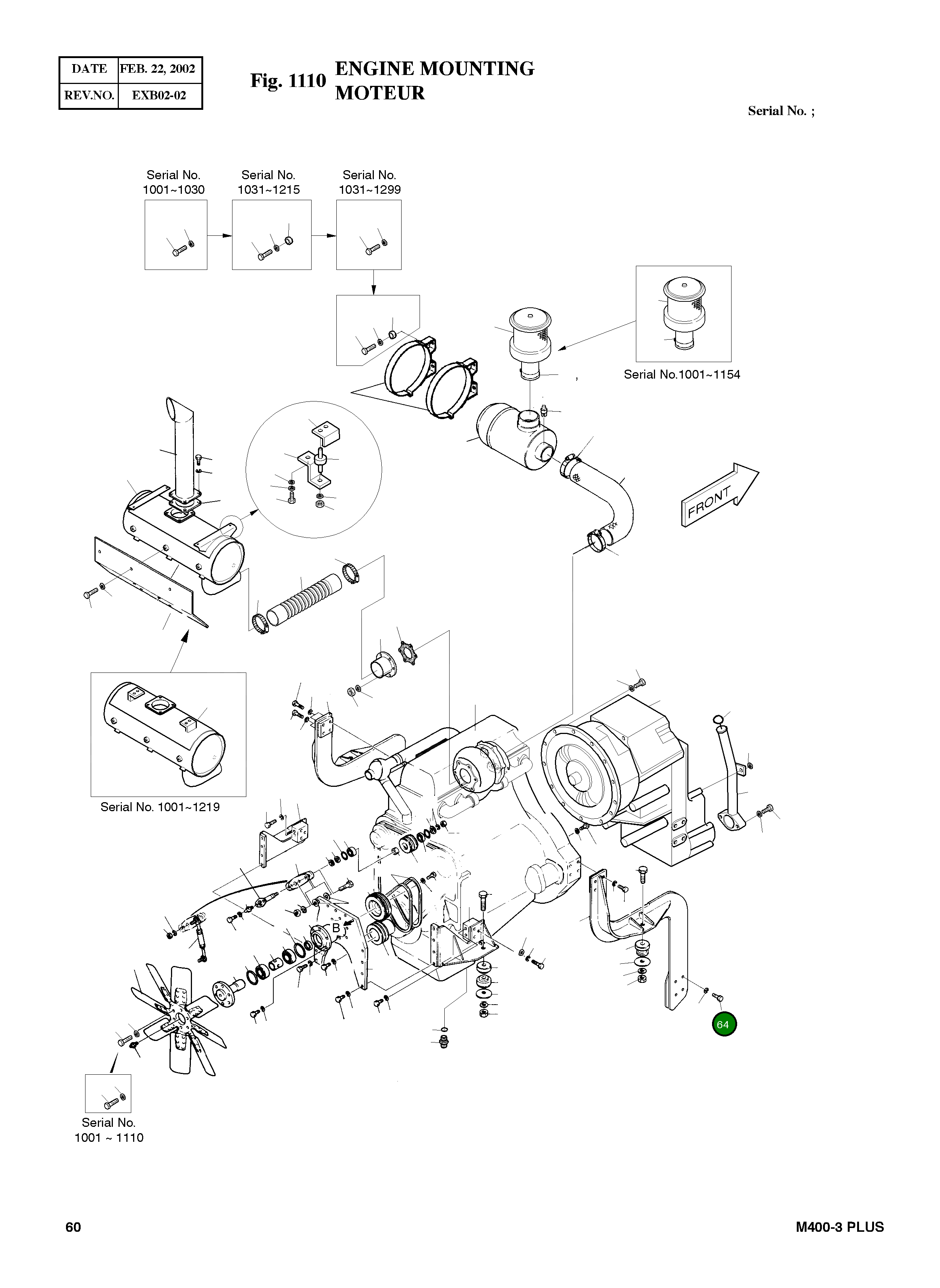 Болт M20X2.5X140 S0571551 Komatsu
