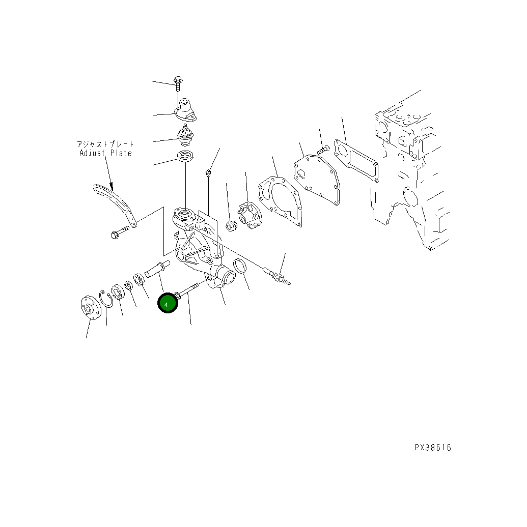 Вал 6206-61-1641 Komatsu