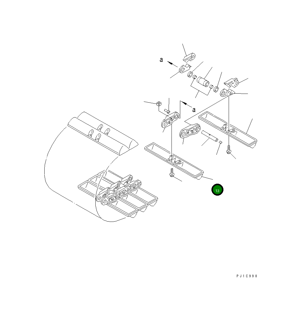Башмак 11G-32-21121 Komatsu