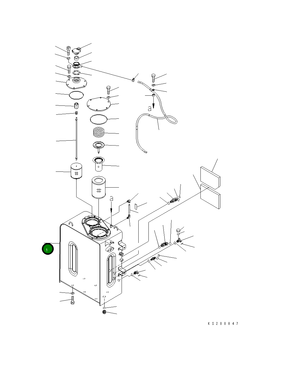 Бак 21K-60-71511 Komatsu