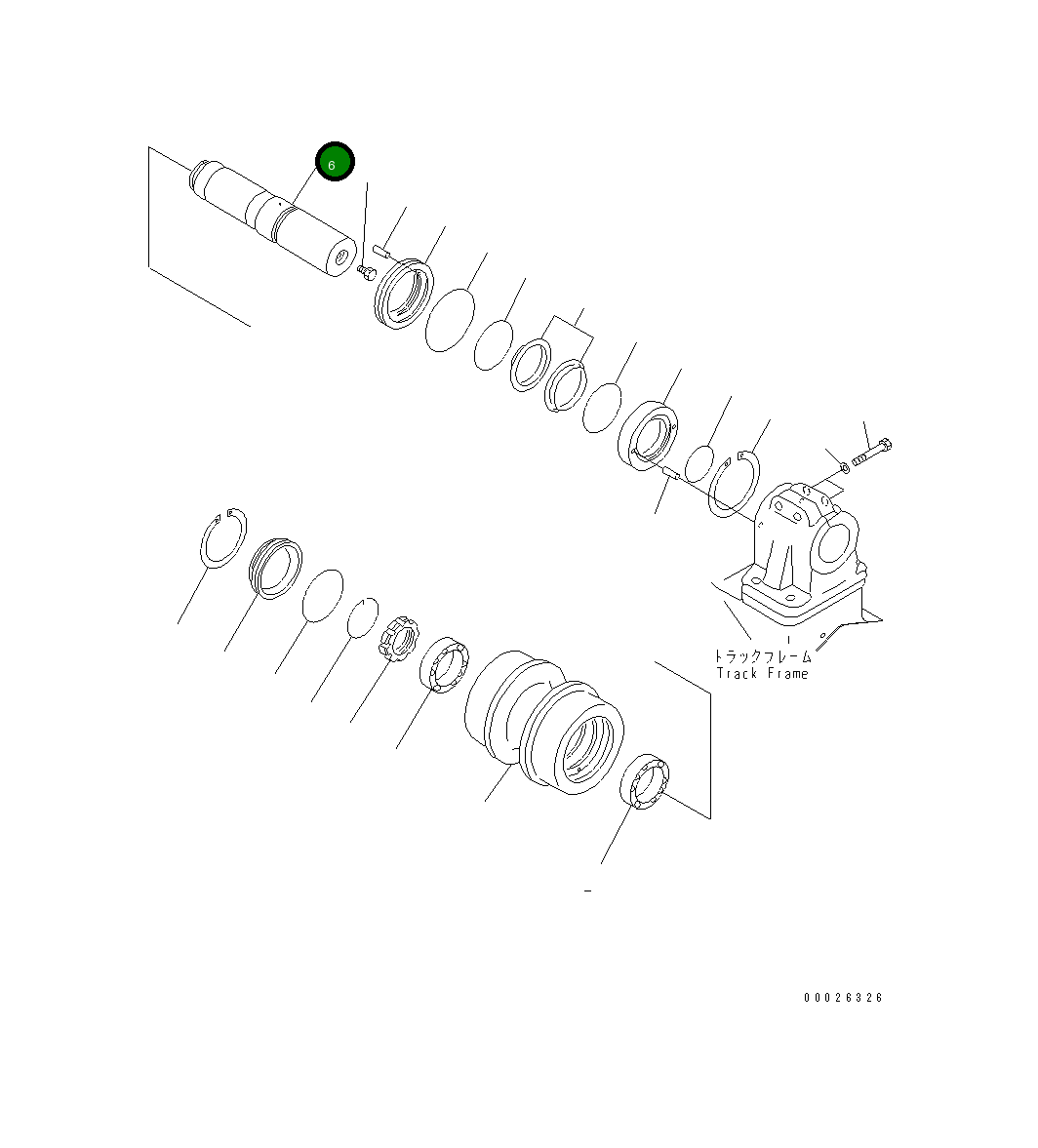 Вал 19M-30-15120 Komatsu