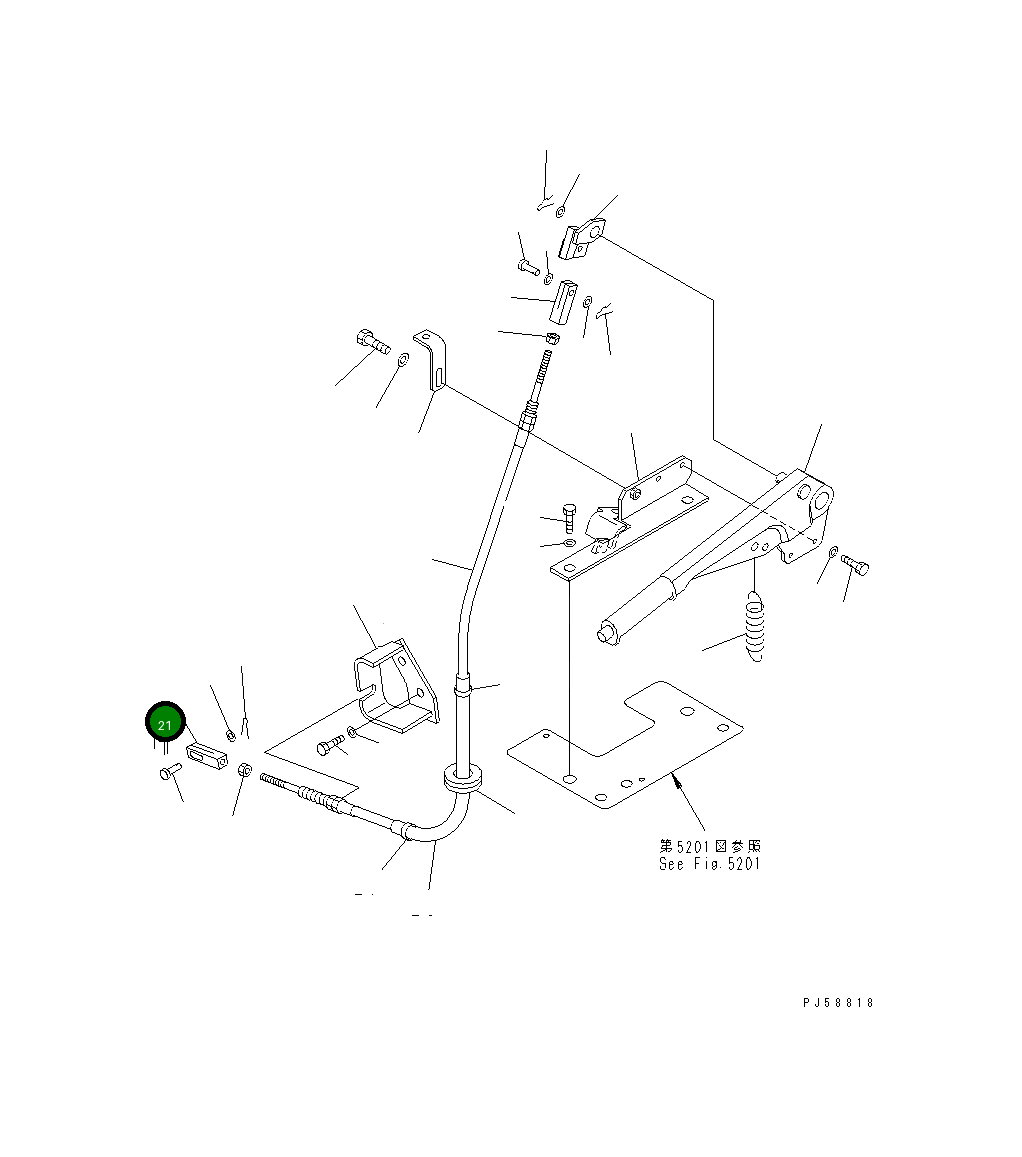 Вилка 23E-43-15130 Komatsu