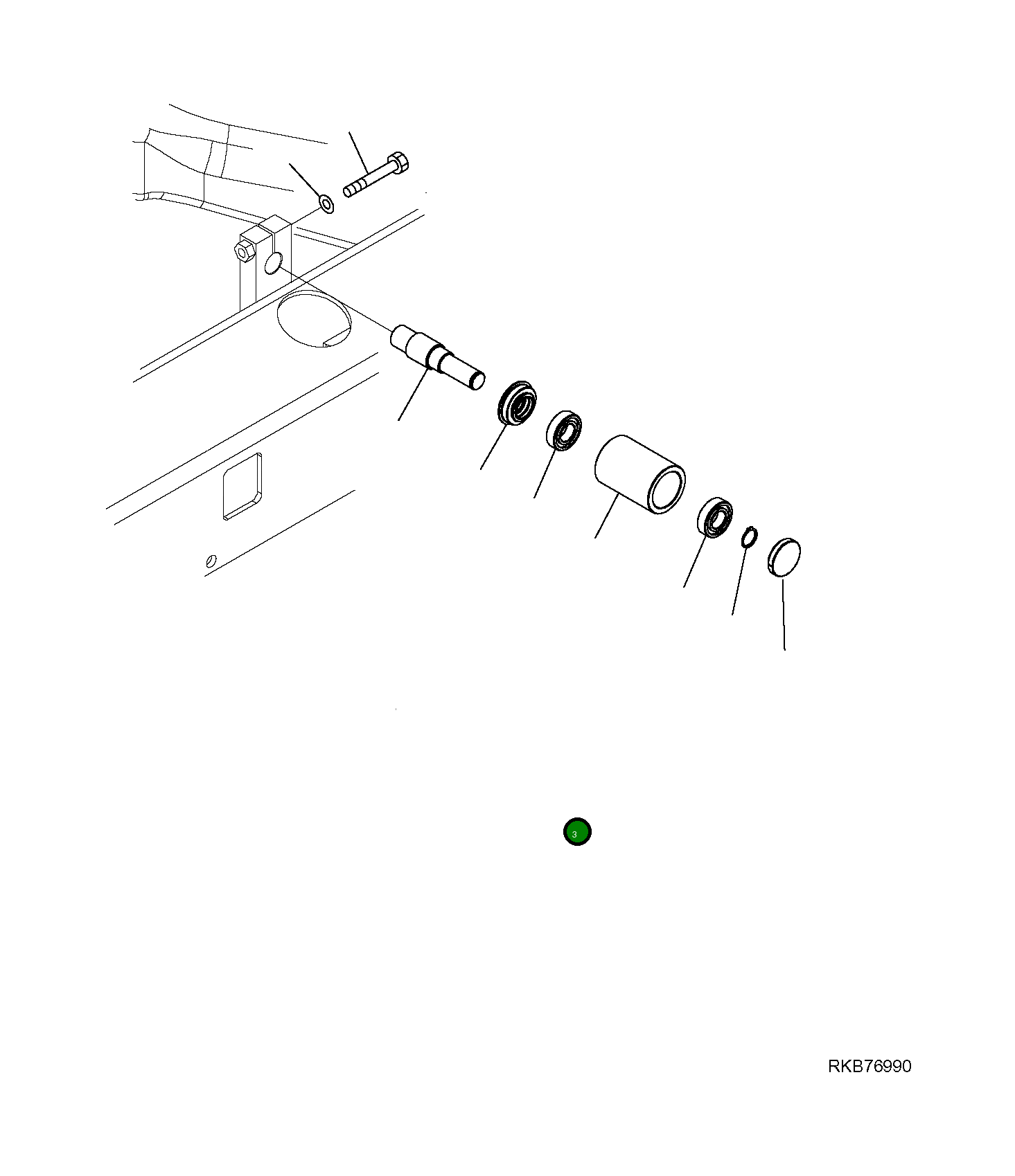 Вал 22L-09-R1V60 Komatsu