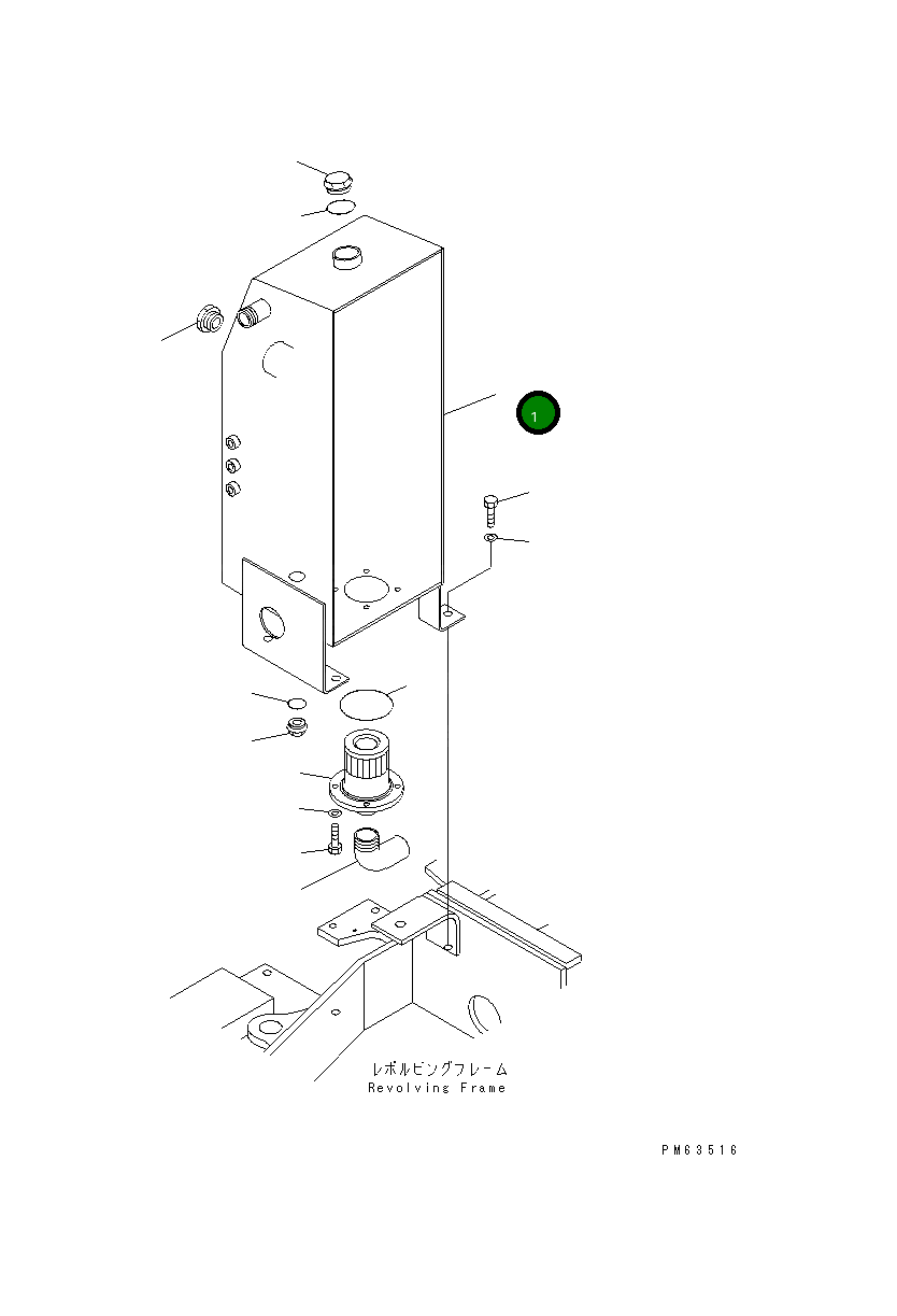Бак 20P-60-82114 Komatsu