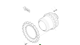 Ведущая звезда 108-00017A Komatsu