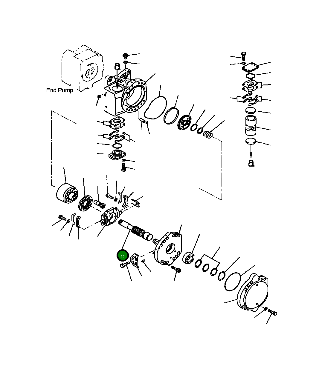Вал 708-25-52721 Komatsu
