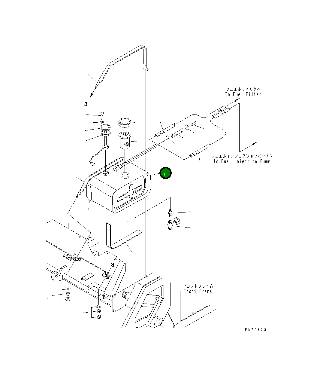 Бак 258-20-47100 Komatsu