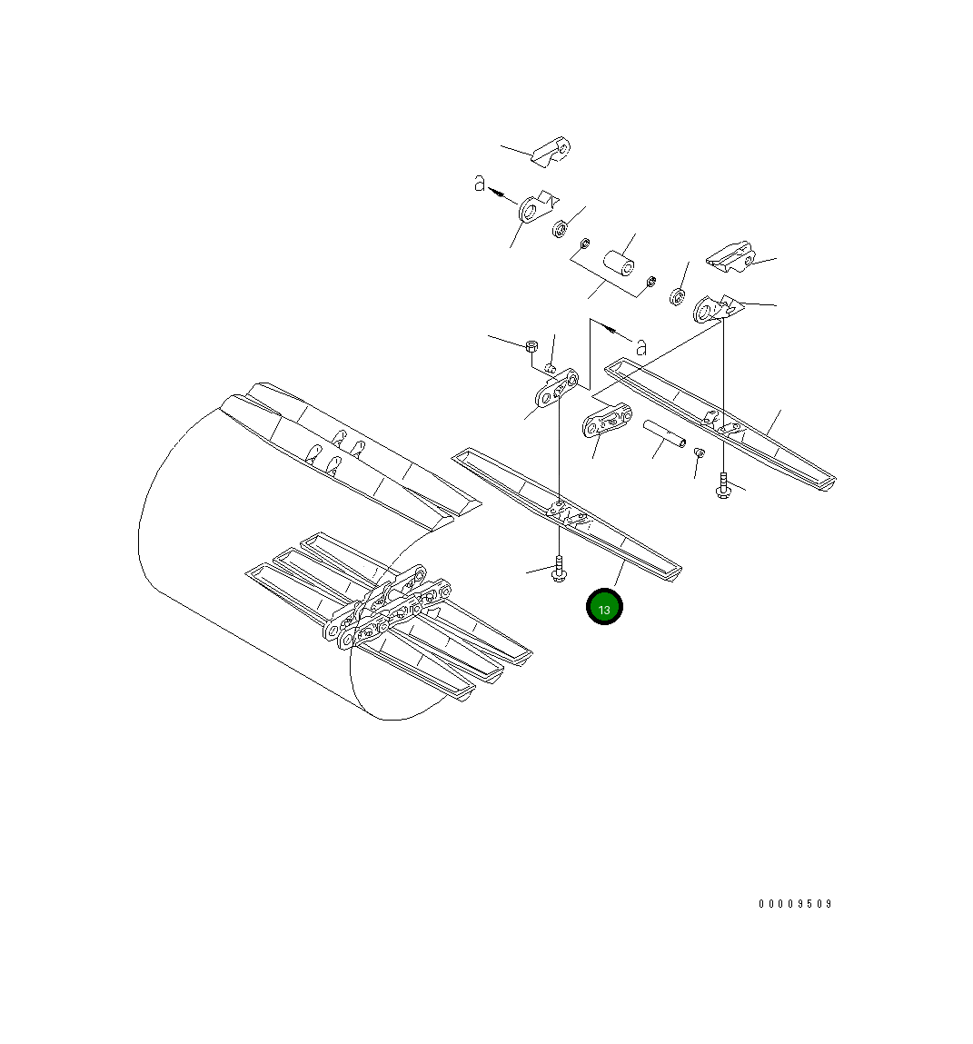 Башмак 11G-A70-4113 Komatsu