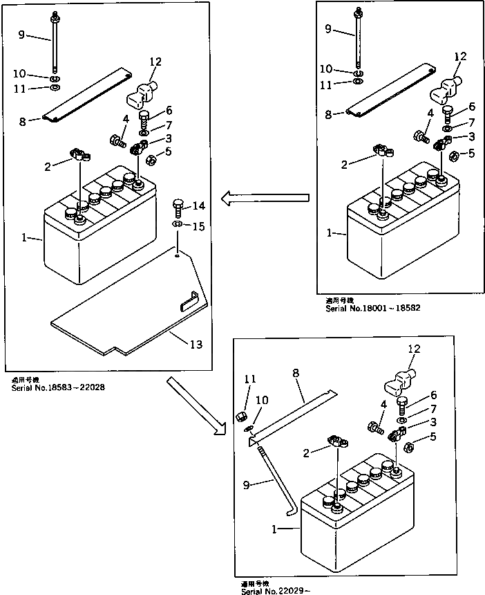 Аккумулятор (95D31R) 10E-06-11210 Komatsu
