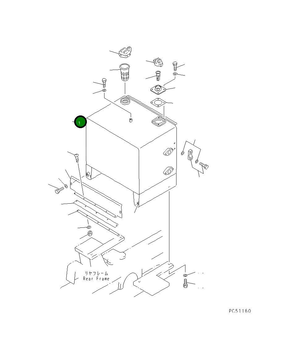 Бак 23C-04-11111 Komatsu