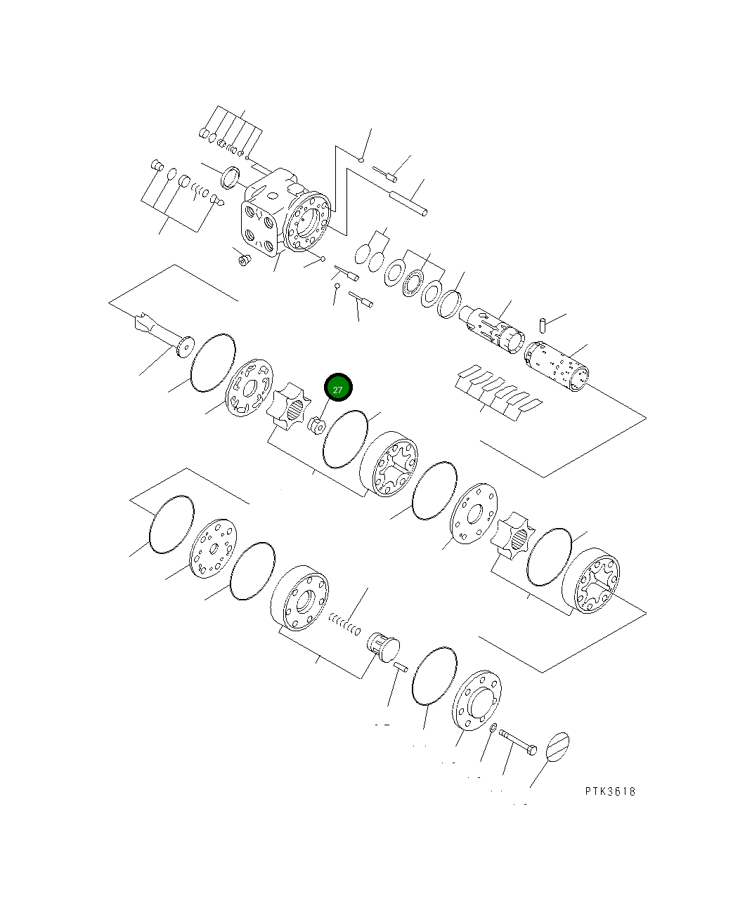 Вал 20G-60-K3610 Komatsu