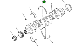 Верхний упорный подшипник +0,010 дюйма 1240 479 H2 Komatsu