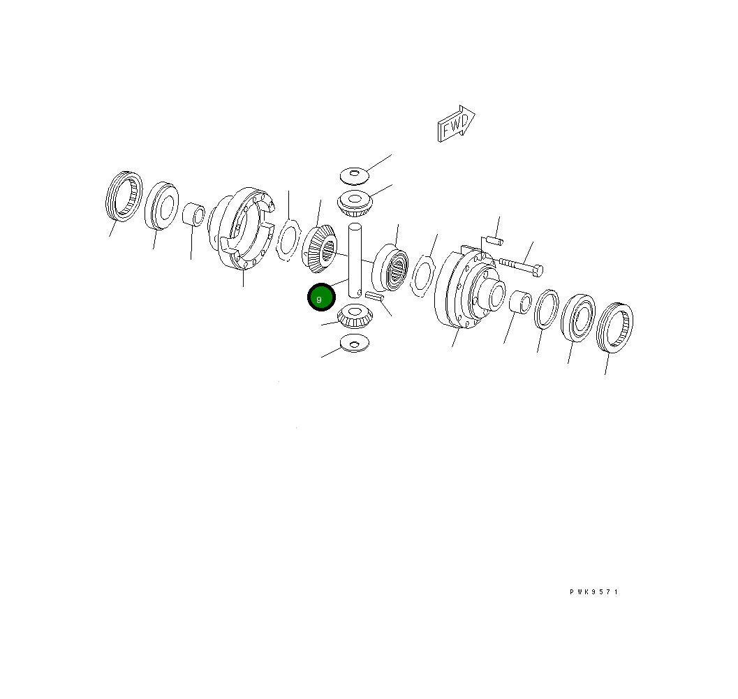 Вал 20G-23-K5310 Komatsu