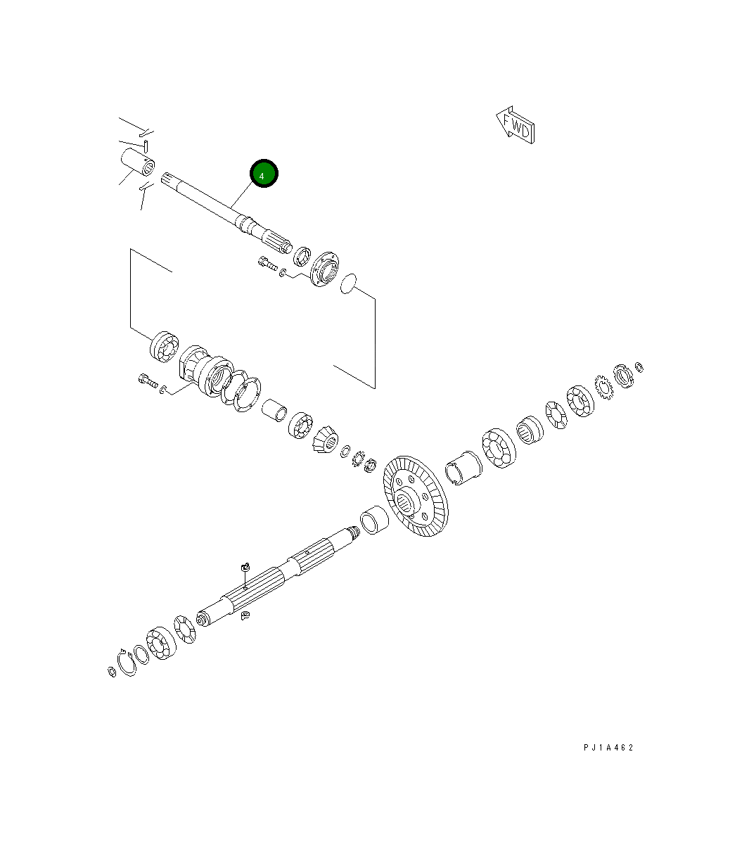 Вал 175-916-8530 Komatsu
