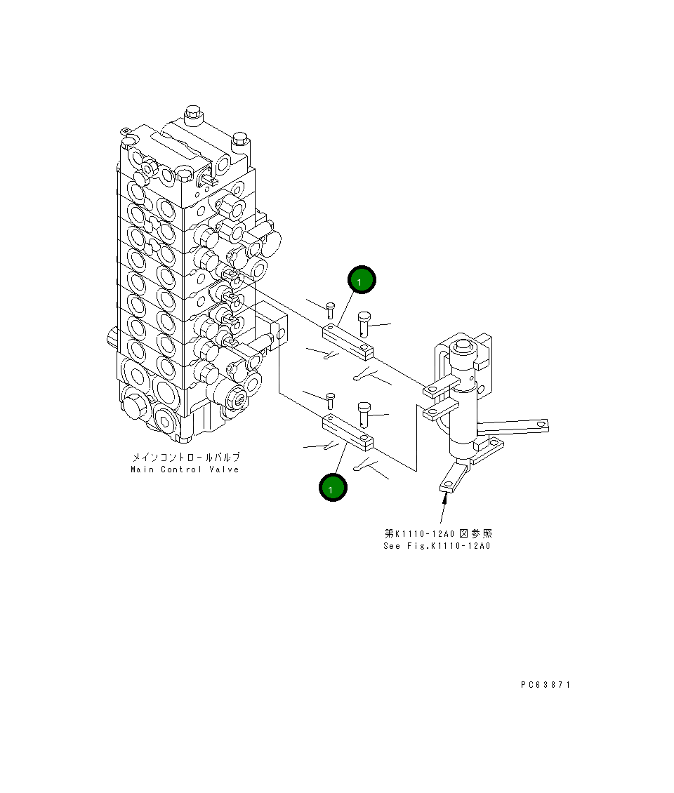 Вилка 20P-43-81250 Komatsu