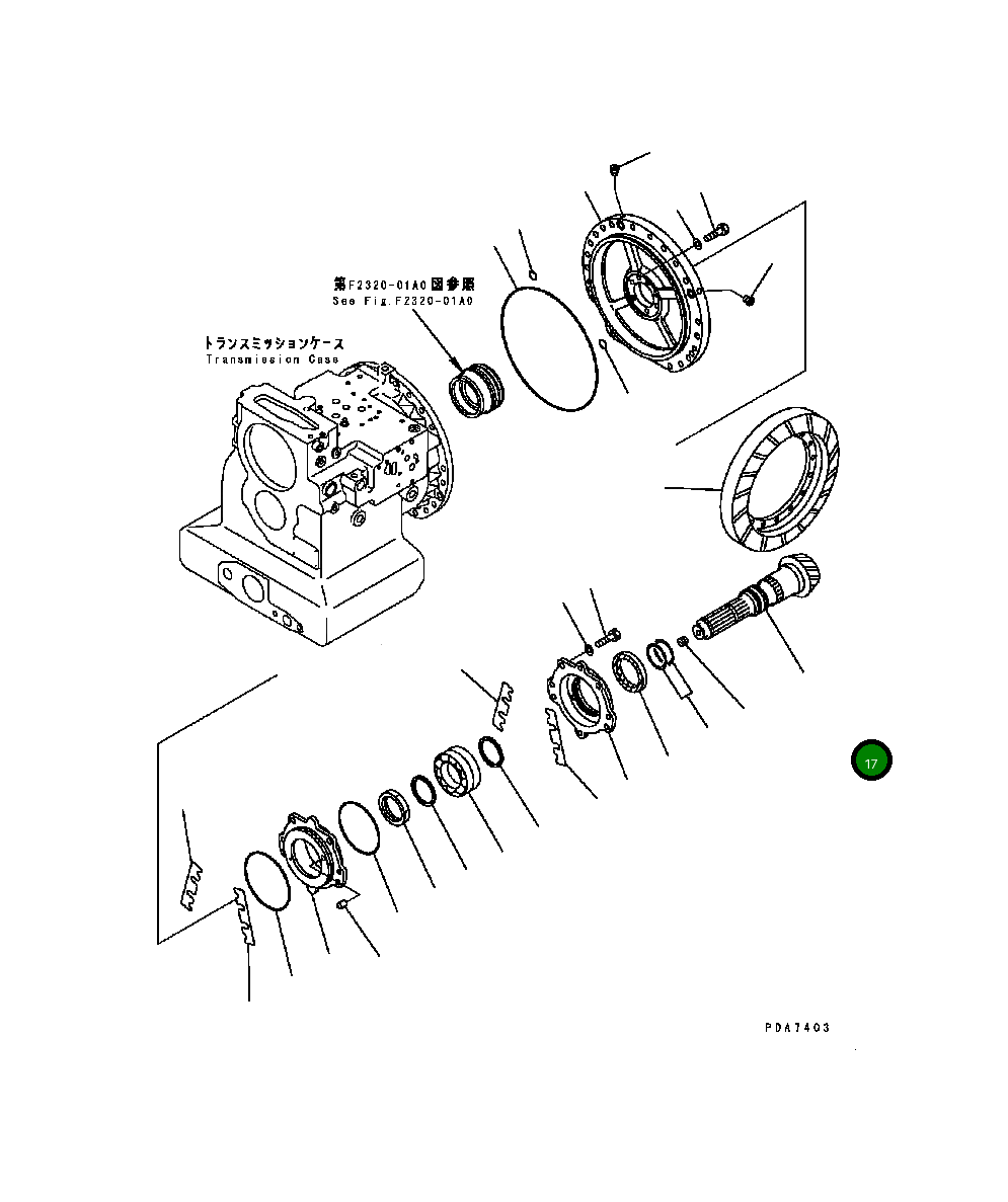 Вал 124-15-52123 Komatsu