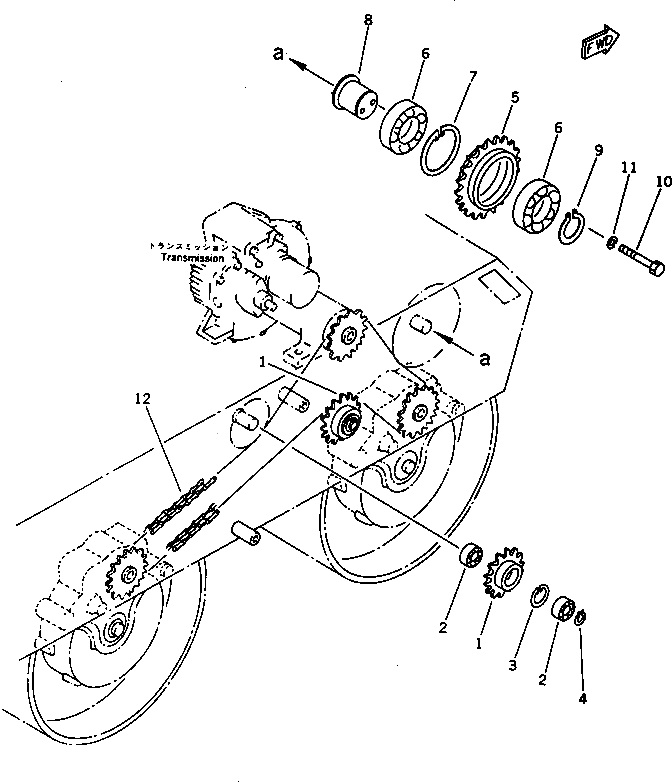 Ведущая звезда 2693-3-14910 Komatsu