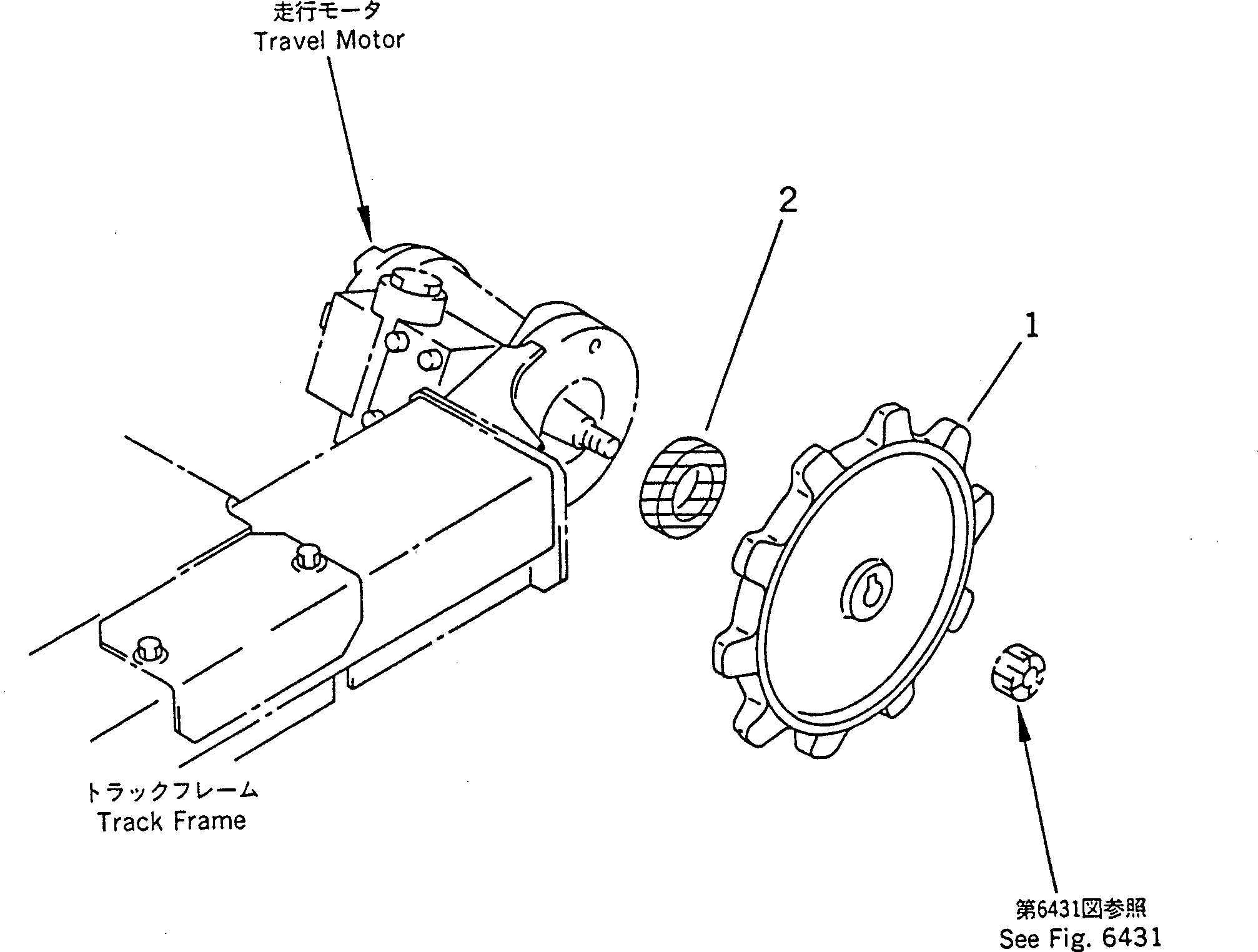 Ведущая звезда 21A-35-11410 Komatsu