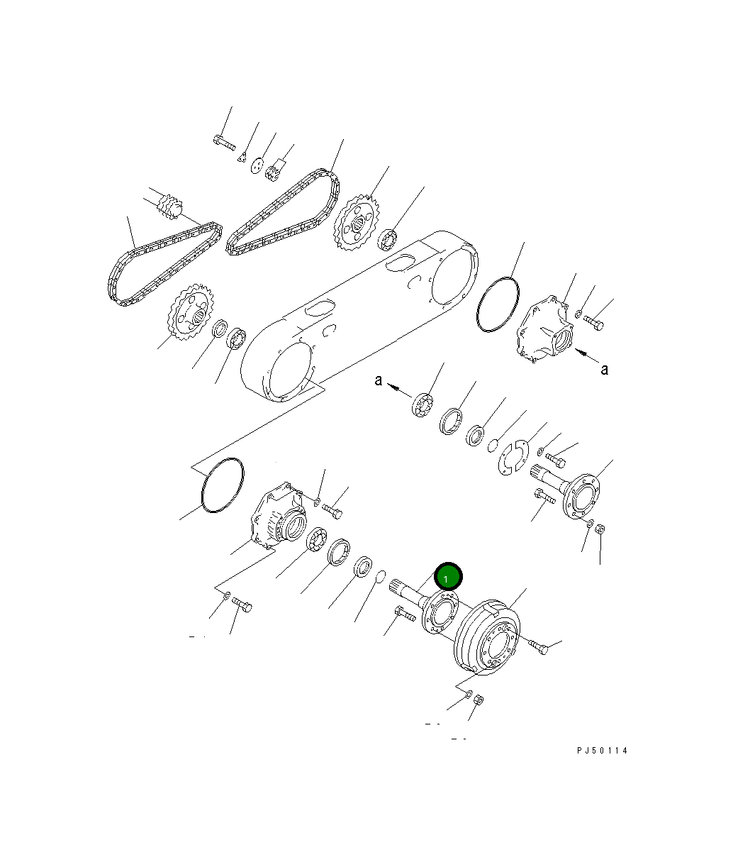 Вал 23D-23-11231 Komatsu