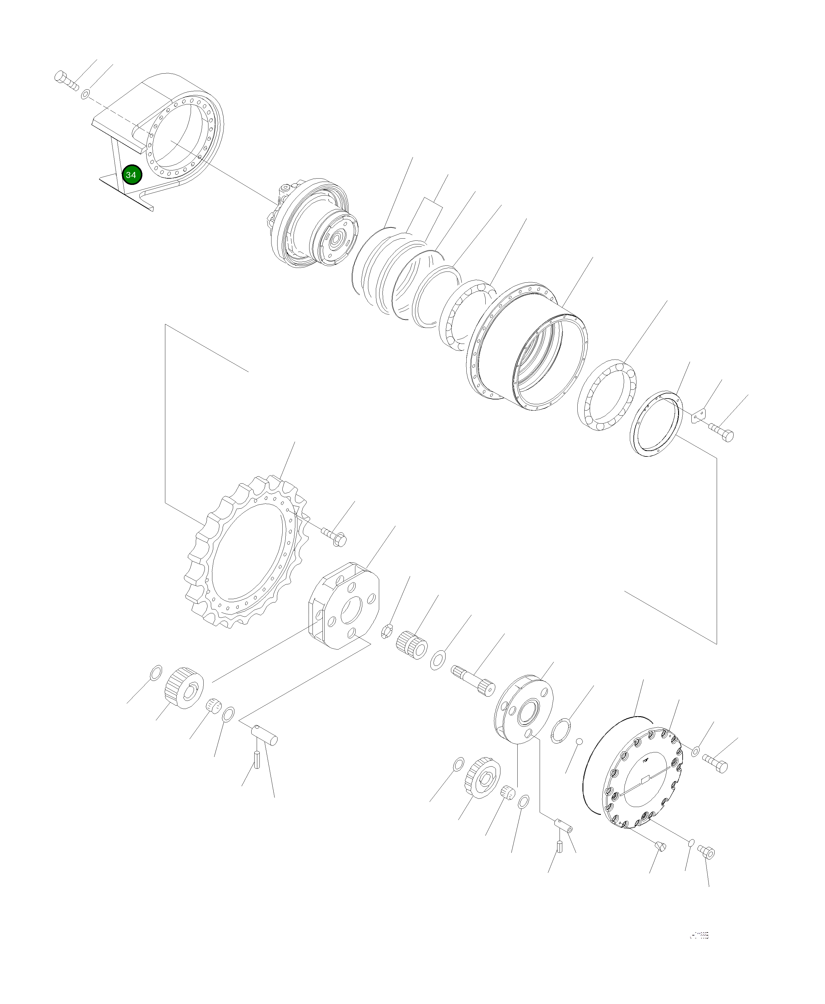 Ведущая звезда 4A1-27-21120 Komatsu