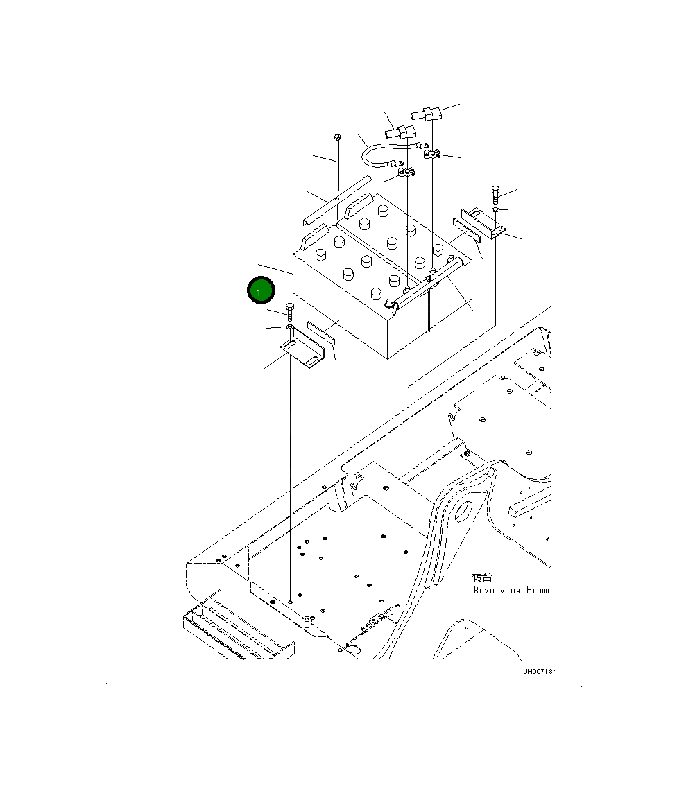 Аккумулятор WET 195G51 08000-3222Z Komatsu