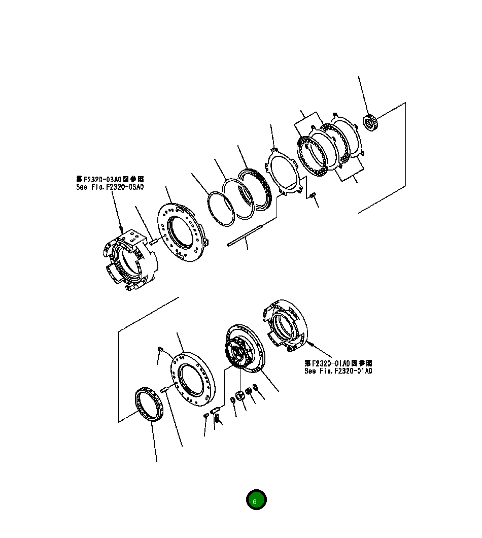 Вал 23E-15-12550 Komatsu