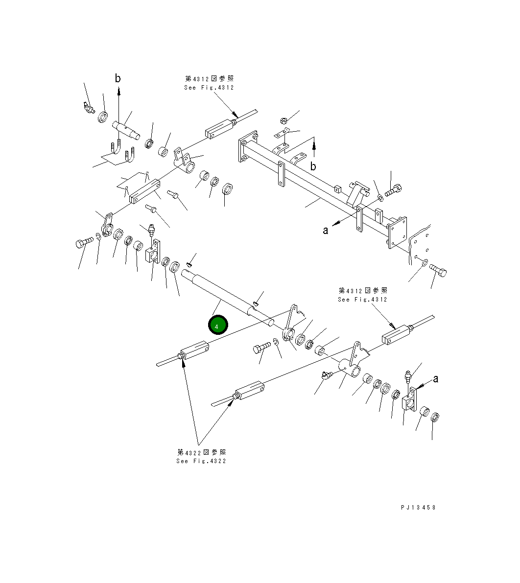 Вал 154-43-41520 Komatsu