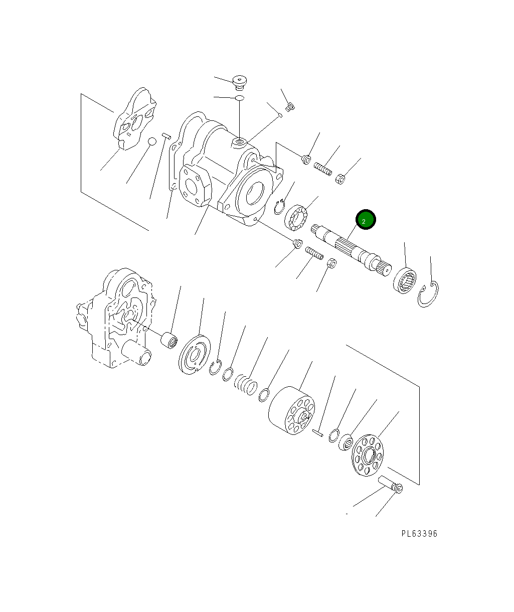 Вал FUFZD4457103 Komatsu