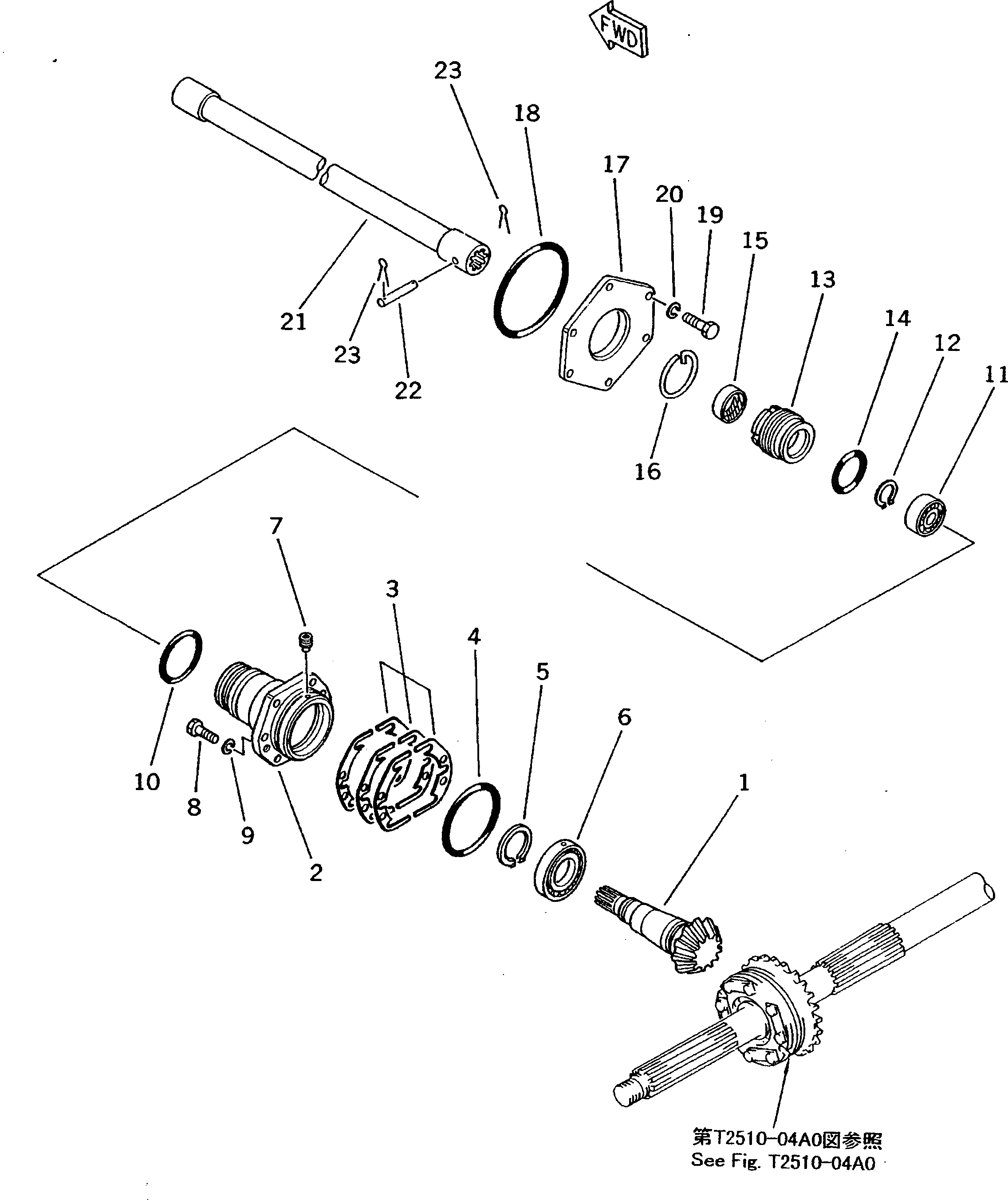 Вал 130-961-1111 Komatsu