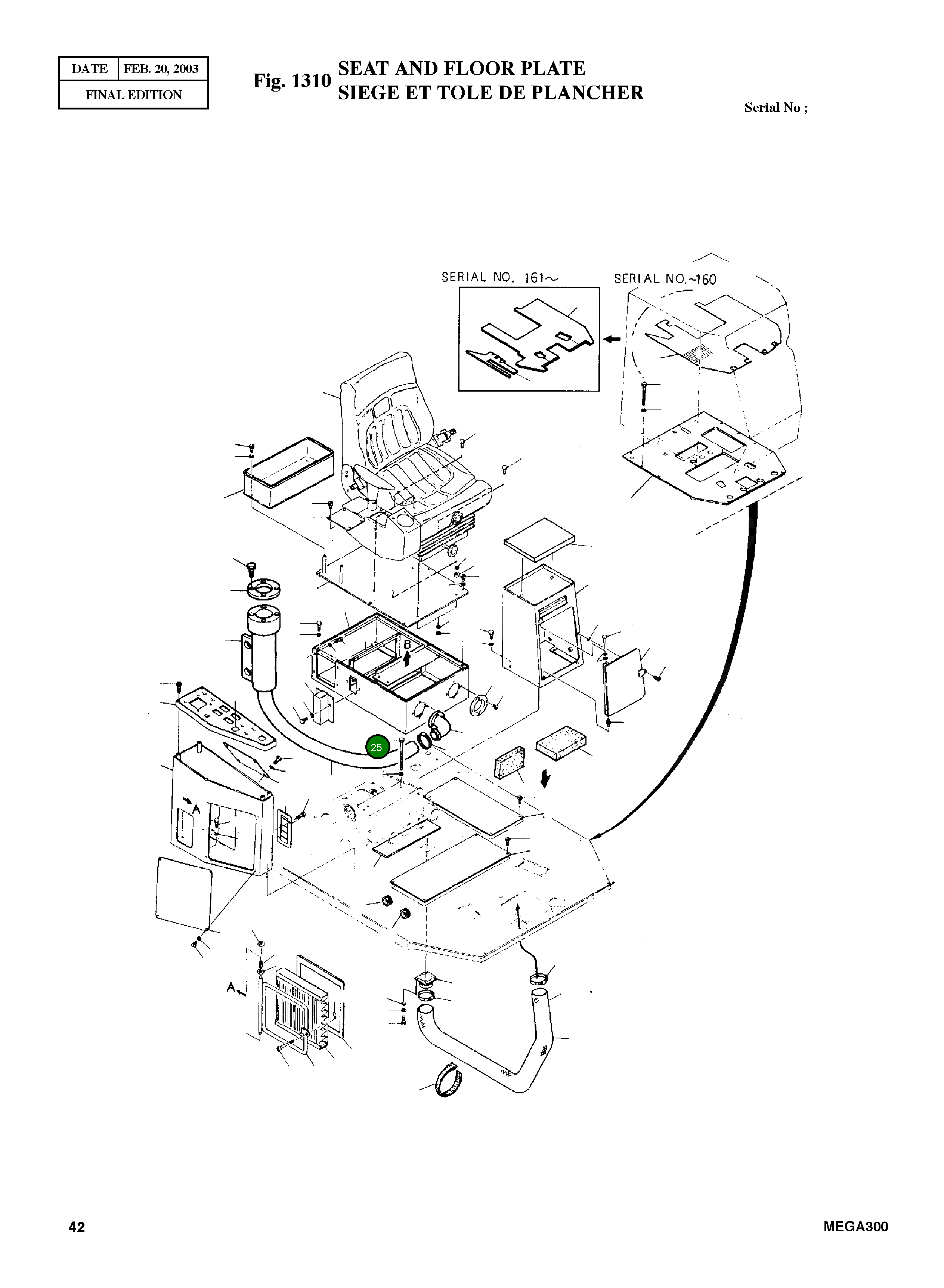Болт M8X1X170 4120-1390D7 Komatsu