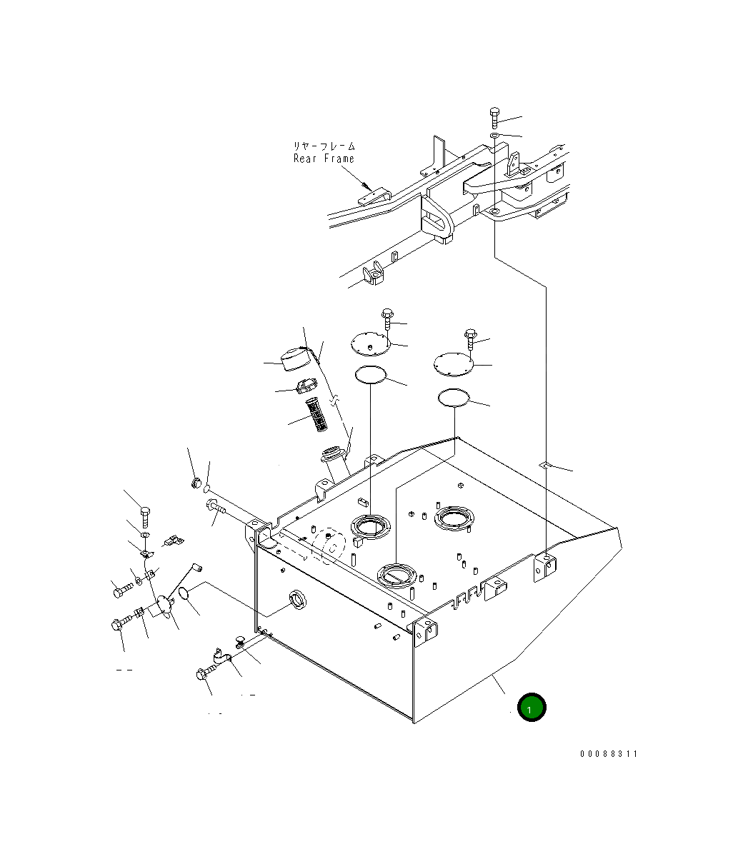 Бак 427-Z89-3611 Komatsu
