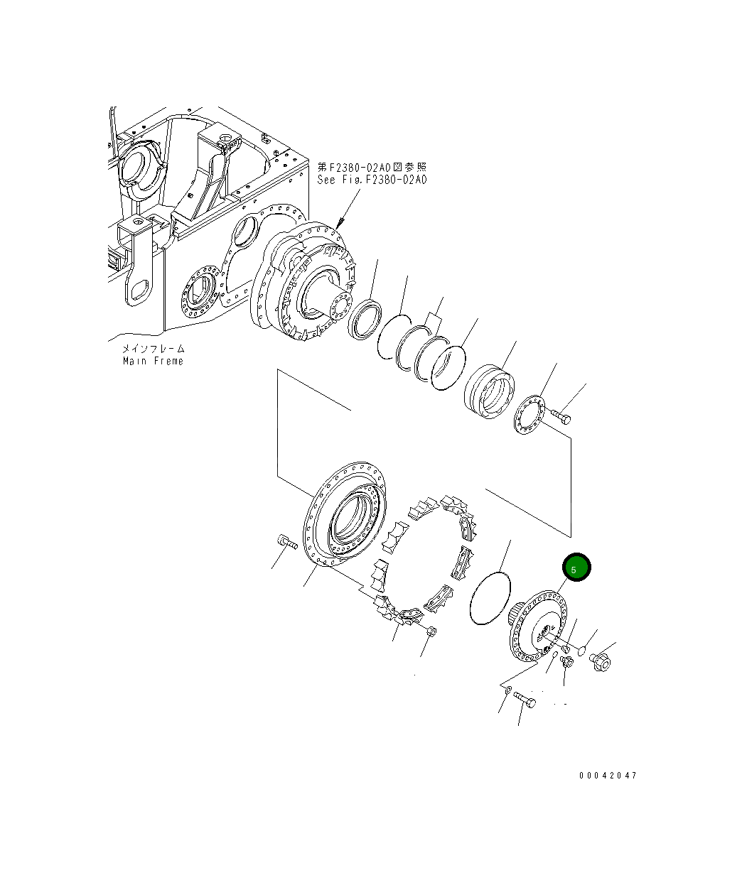 Вал 17A-27-41140 Komatsu