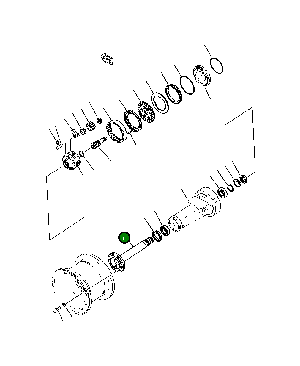 Вал 419-22-12411 Komatsu