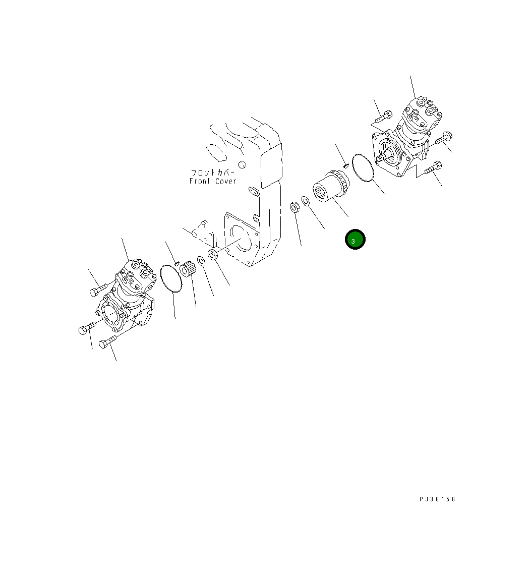 Вал 6215-81-4120 Komatsu