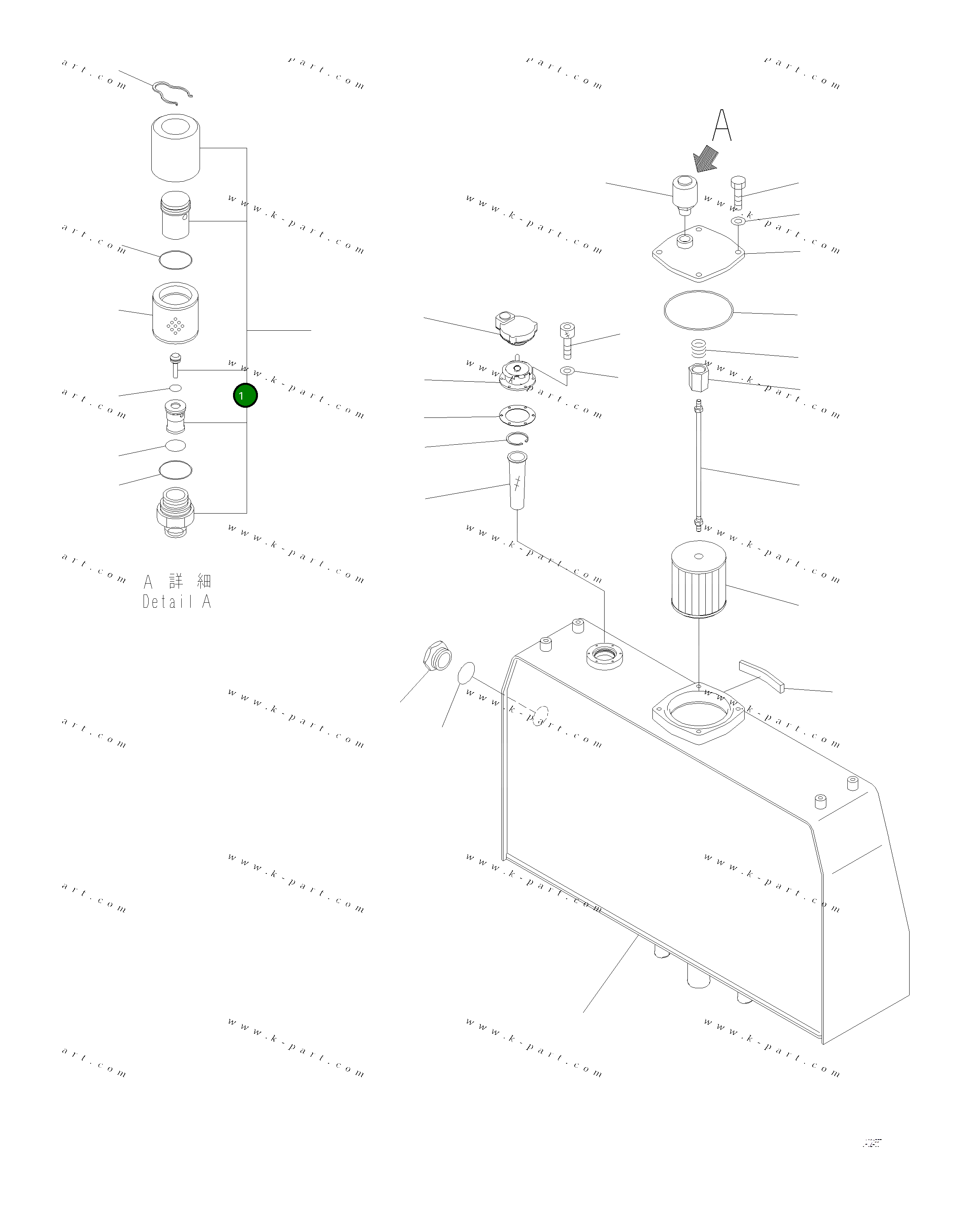 Бак 418-60-65111 Komatsu