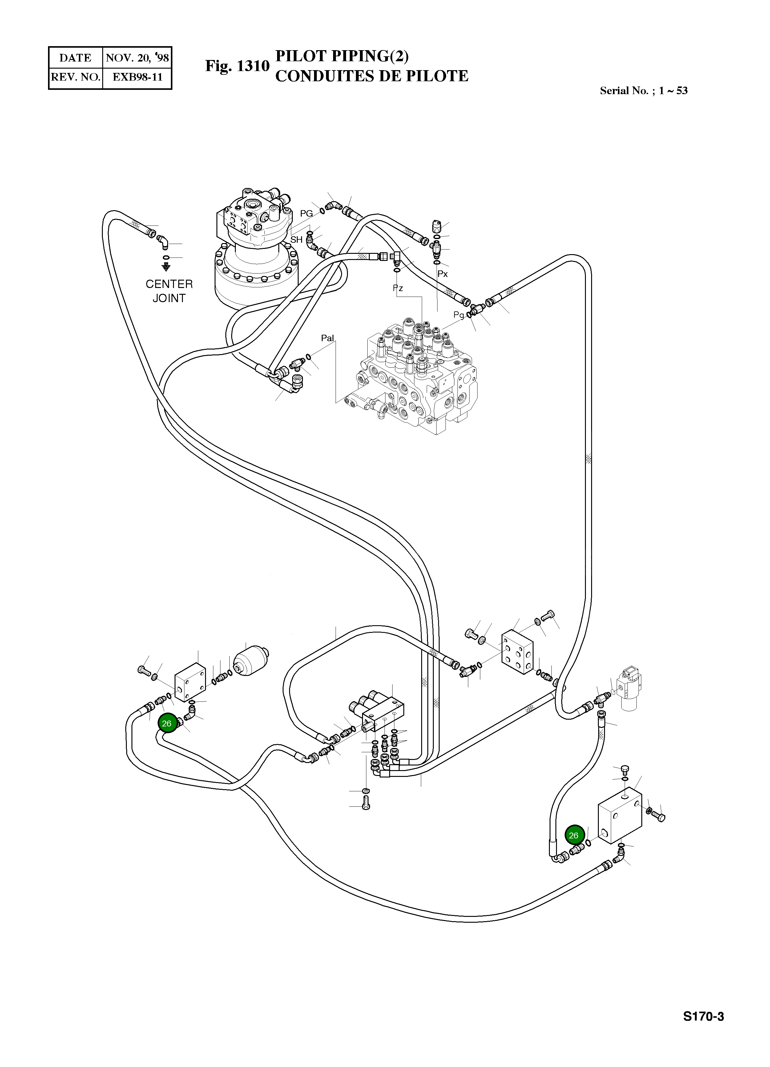 Адаптер PF1/2(O)XPF1/2 2181-1126D26 Komatsu