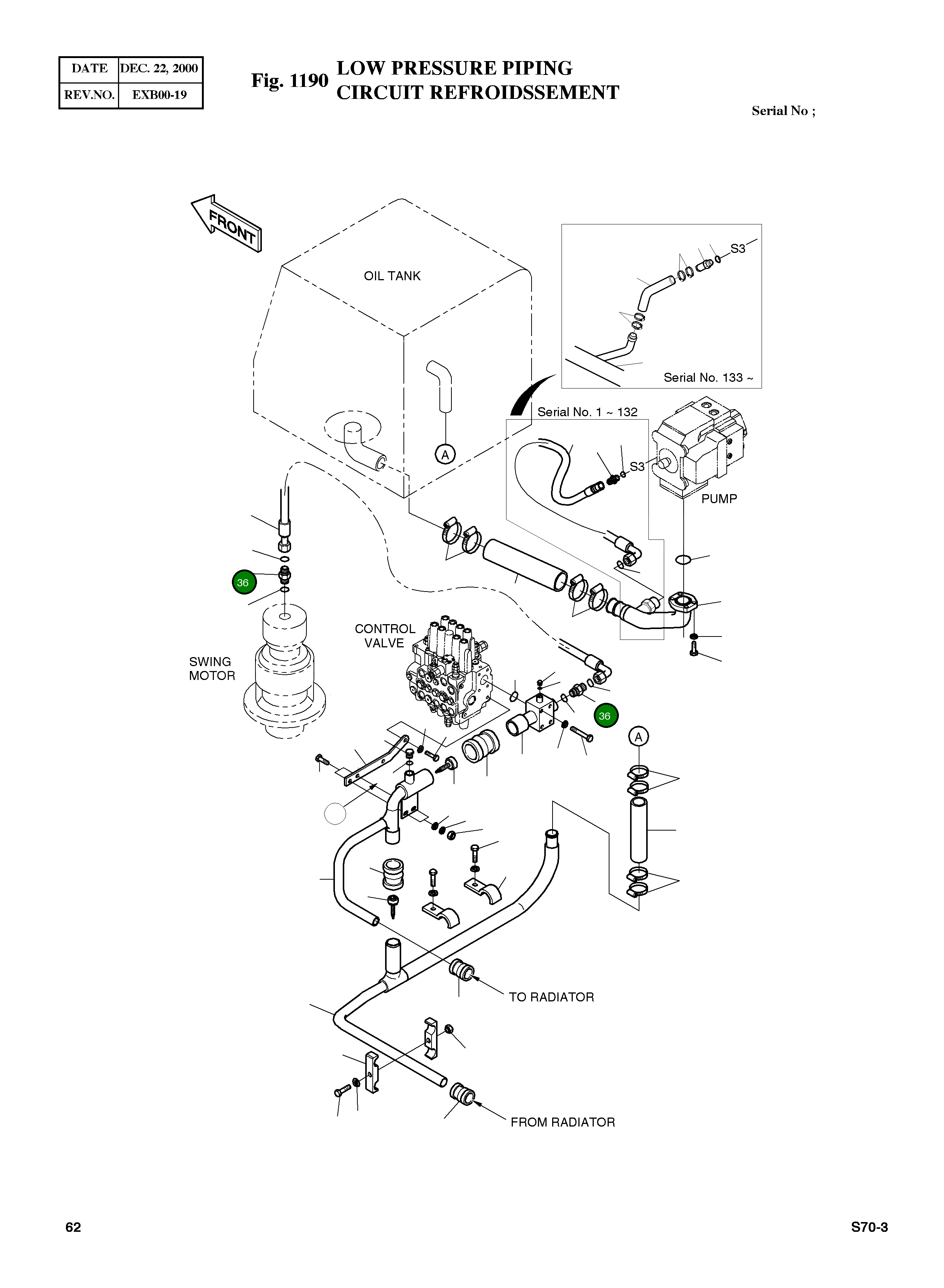 Адаптер PFO3/4 UNF1 3/16-12 2181-4133D5 Komatsu
