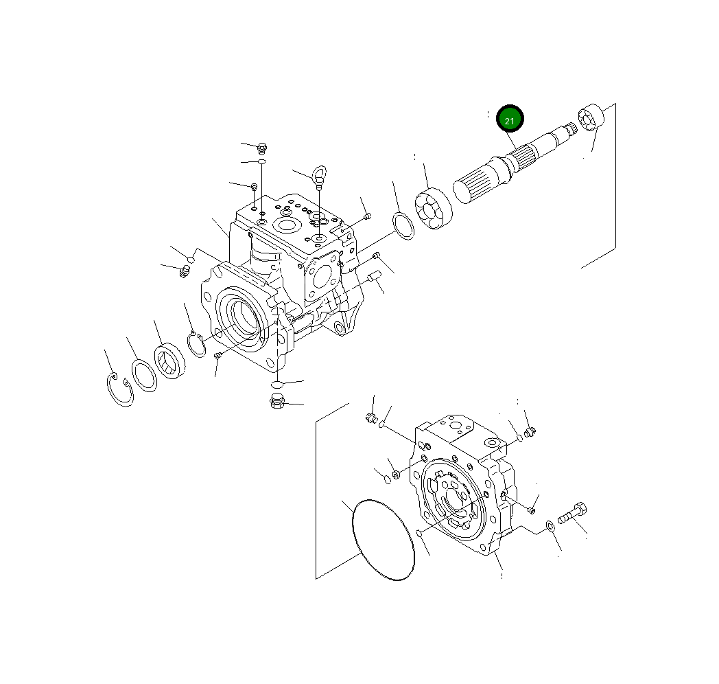 Вал 708-1G-12130 Komatsu
