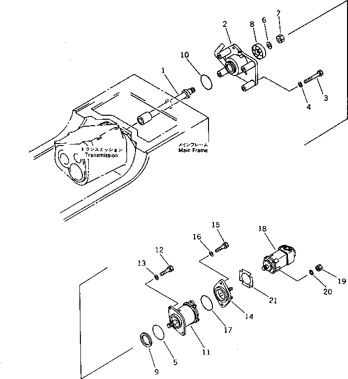 Вал KZ10-01-3121 Komatsu