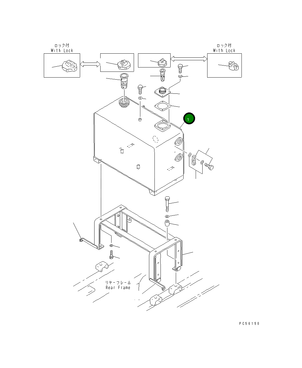 Бак 23A-04-12151 Komatsu